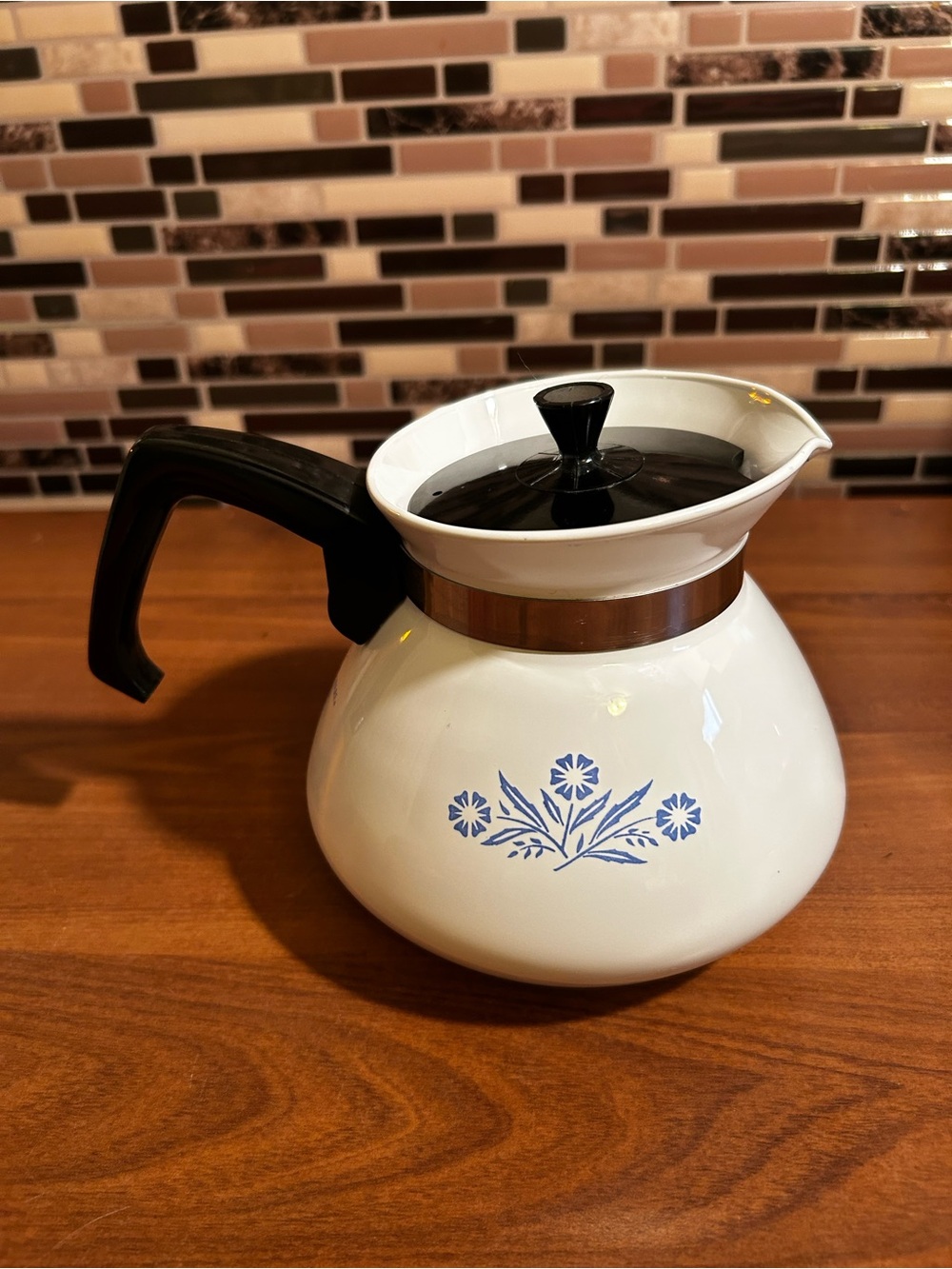 Vintage Corningware Blue Cornflower 6-Cup Teapot